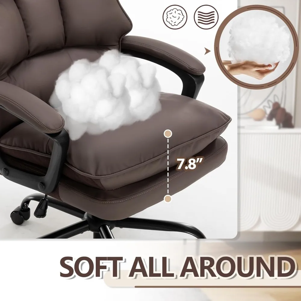 كرسي مكتب مريح مبطن مزدوج لجلسلات العمل الممتدة مع كرسي مكتب تنفيذي بارتفاع قابل للتعديل #3