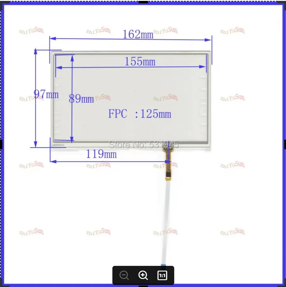 

ZhiYuSun HST-TPA7.0AL compatible Touch 7 inch 163mm*97mm GPS MP4 MP5 general resistance handwritten touch screen panel