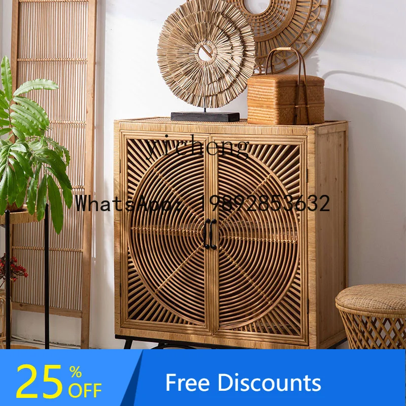 BB Corridor Entry Door Hallway Storage Cabinet Economical Shoe Rack Sideboard Cabinet Rattan Storage Cabinet