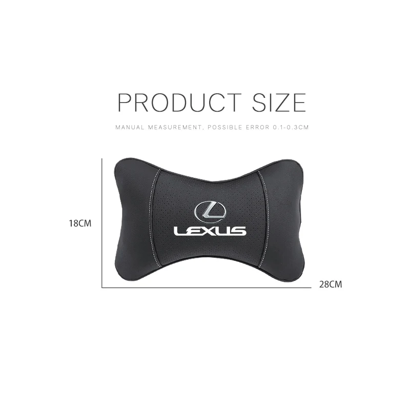 Car Headrest Leather Neck Pillow Auto Interior For Lexus RX330 IS250 Ct200h ES300h RX350 IS300h NX300h RX400h ES350 Head Support