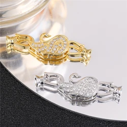 Juya New Fashion Swan Clasps Fine Jewelry Bidirectional Connectors Flower Clasps Elegance Accessories For Jewelry Wholesale