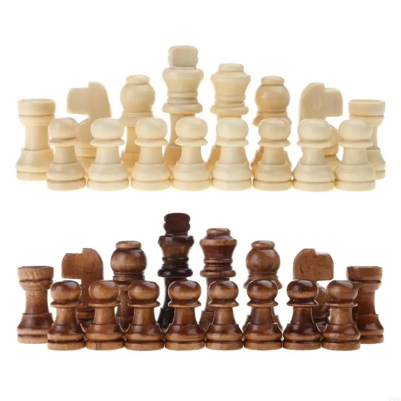 

32Pcs Chess Pieces, Tournament Chessmen Pieces Chess Game Pawns Figurine Pieces