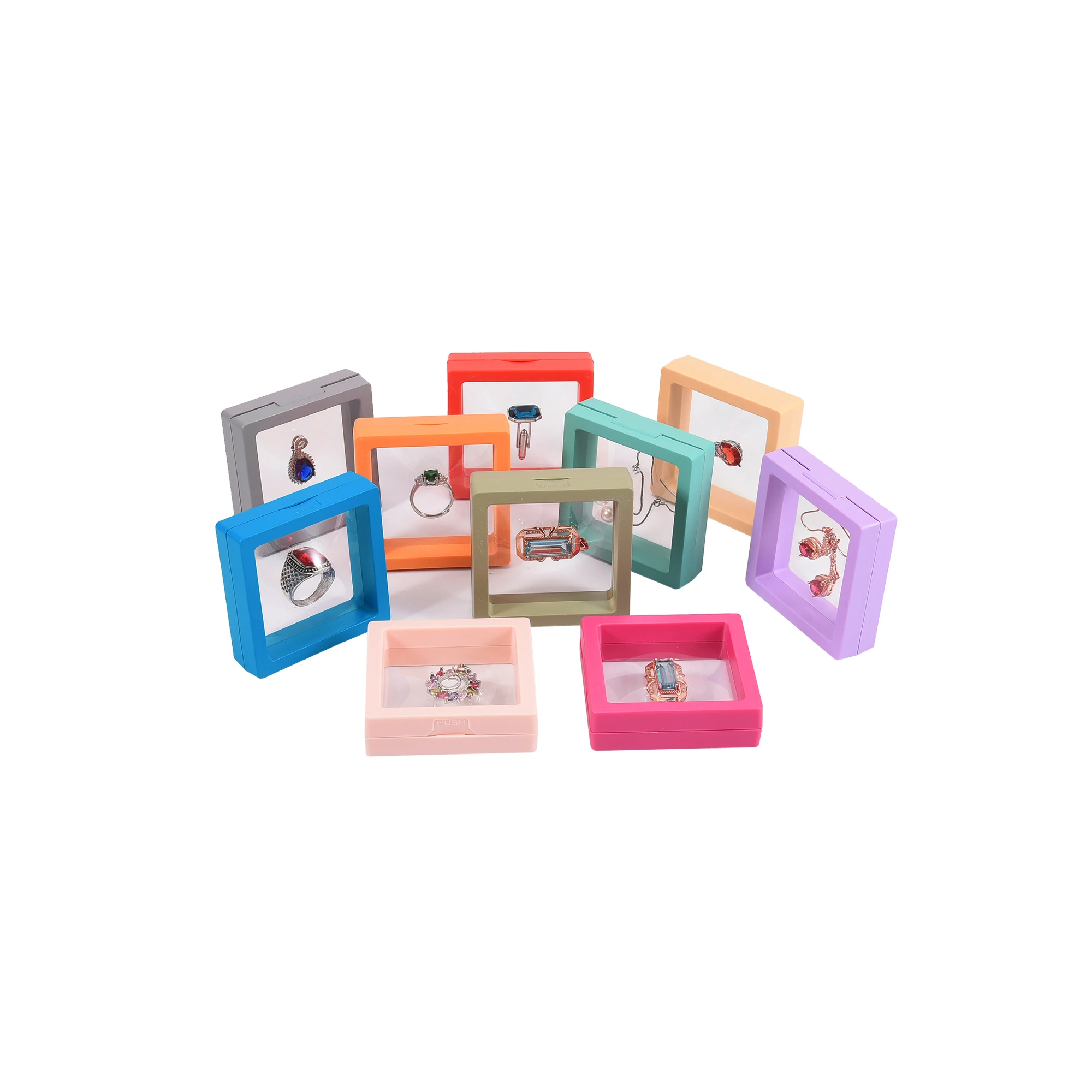 Bulk 3D Floating Frame Jewelry Storage Box Set