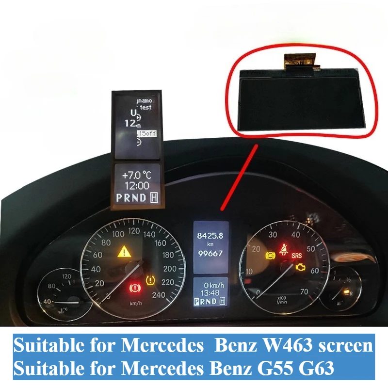 

For Benz W463 Instrument Display Screen G55 G63 AMG Repair of Broken Text and Flower Screen on Instrument Display Screen