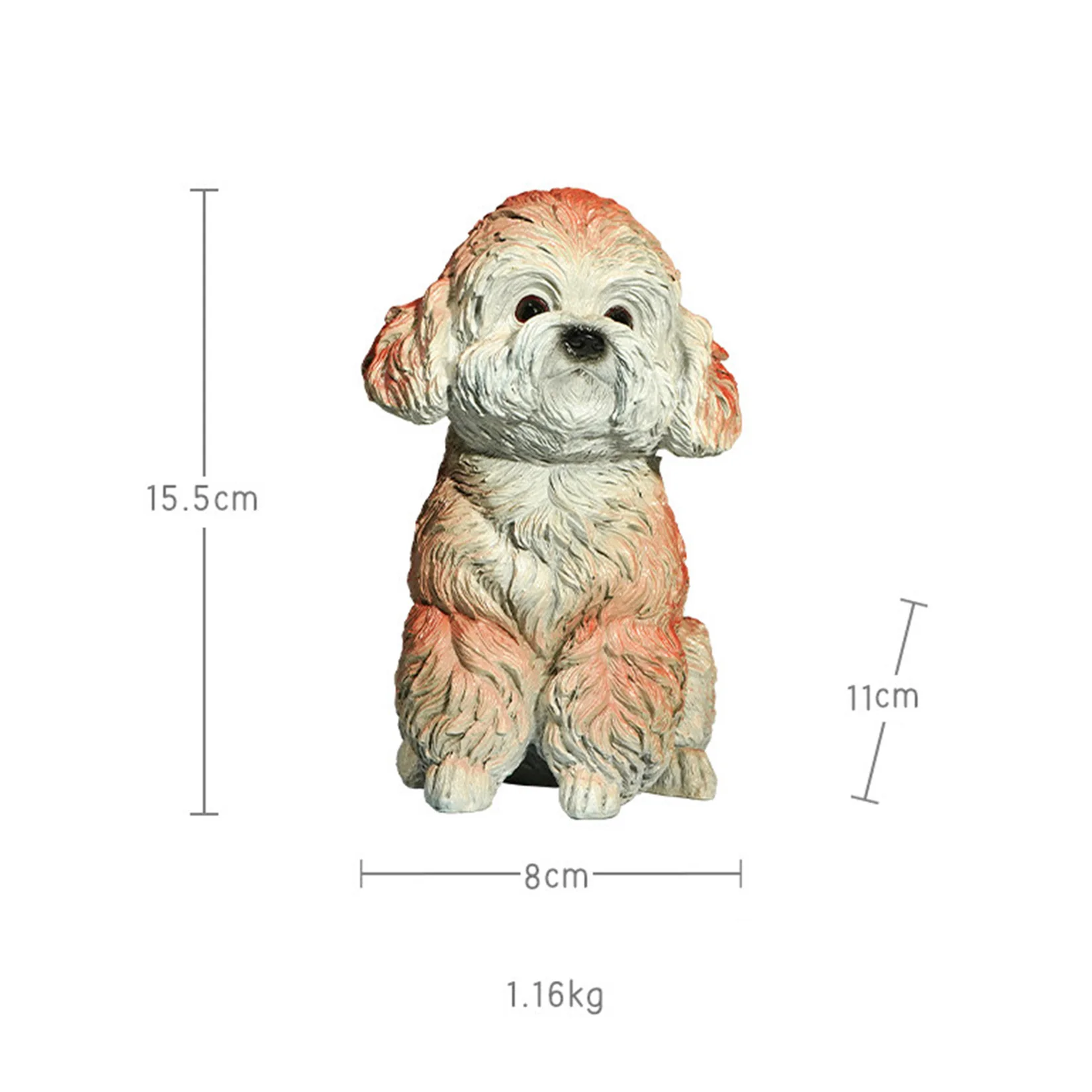 Poodle Brass Model Pet Dog Animal Sculpture Metal Desktop Display Ornament Home Scene Collectible Decoration Birthday Gift