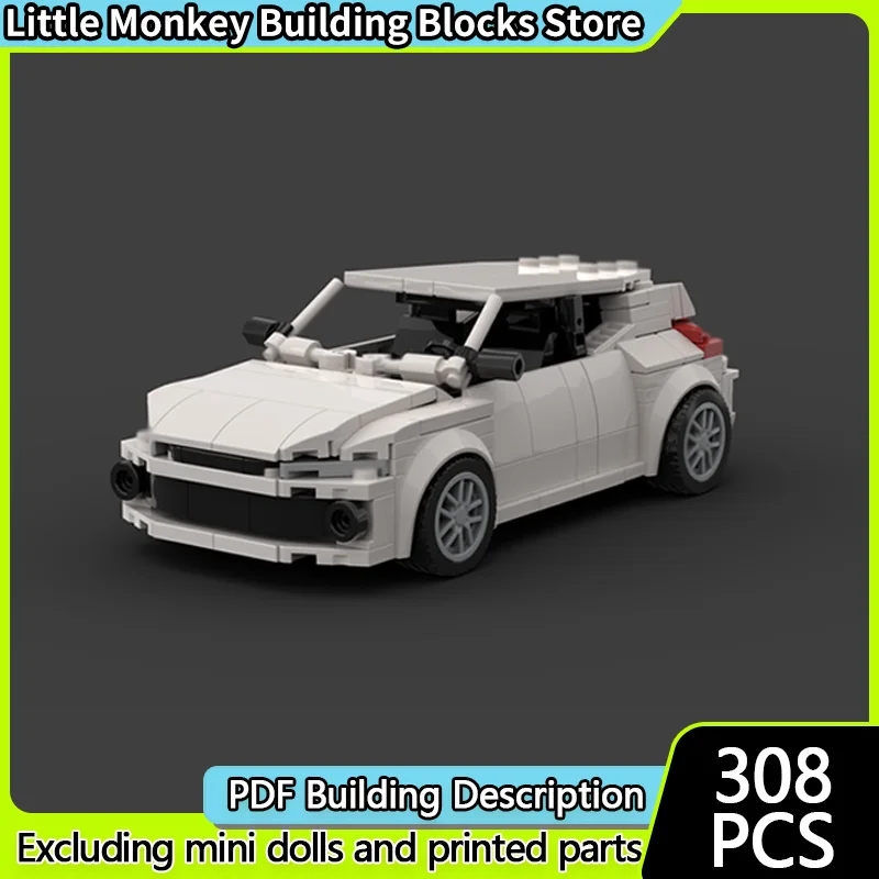 

Speed Racing Car Model MOC Building Bricks Scirocco Two-Door Coupe Modular Technology Children Holiday Gifts Assemble Toys Suit