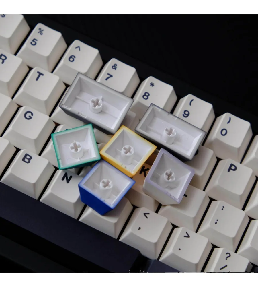 Black and white gray keycap 151 keys PBT material Original height Five-sided sublimation process Adapted to mechanical keyboard