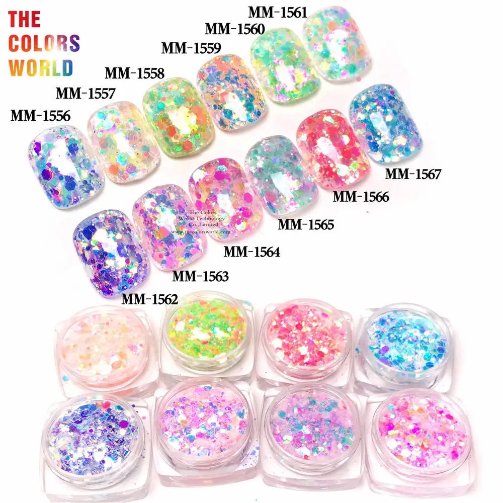 TCT-523 Chunky Nagels Glitter Nail Art Decoratie Uñas Маникюр 네일 Nägel Funkeln Accessoires Spades Forma De Brillo Glitter Vorm