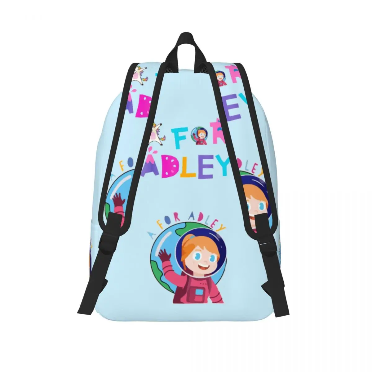 Kawai Girl A For Adley Unicorns Funny Backpack for Men Women Teenage High School Hiking Daypack College Canvas Bags Lightweight