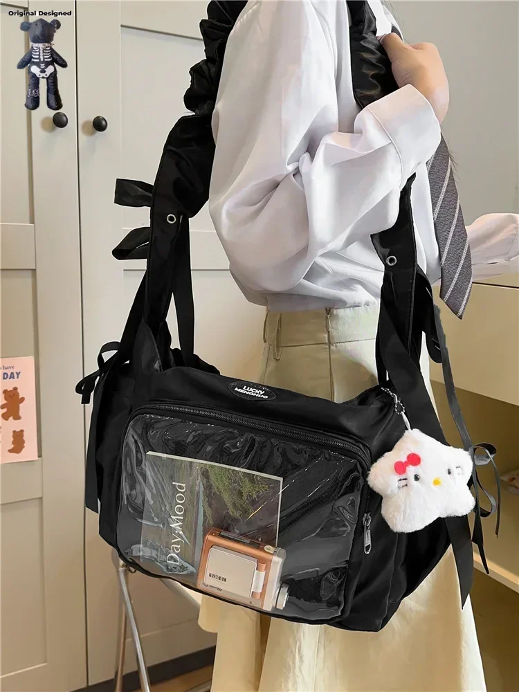 

Big Ita Bag with Insert Japanese Cute Clear Women Double Straps Girls Kawaii Transparent Shoulder Lolita ItaBag