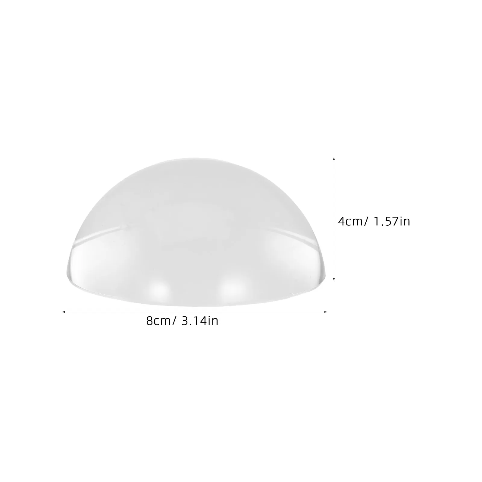 2Pcs 3.2 Inch Clear Glass Paperweight Hemisphere Shape for Craft Fabric Weights Calligraphy Drawing Sewing Tailor Pattern