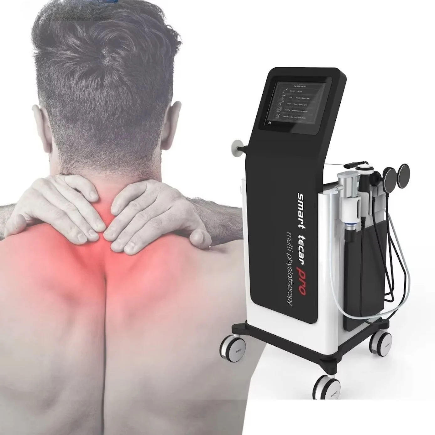 3in 1 Tecar Diathermy Shockwave Therapy Machine for Sport Injury Plantar Fasciitis Treatment Shockwave Pain Relief Device