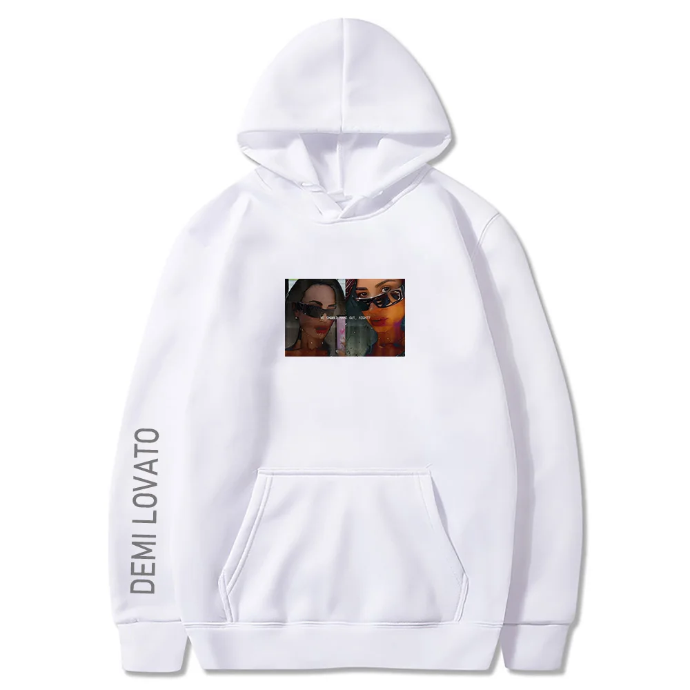 قبلة هوديي ديمي لوفاتو 2026 جديد عادية عالية الجودة طباعة Harajuku Moletom مع مقنعين الصوف هودي مريح