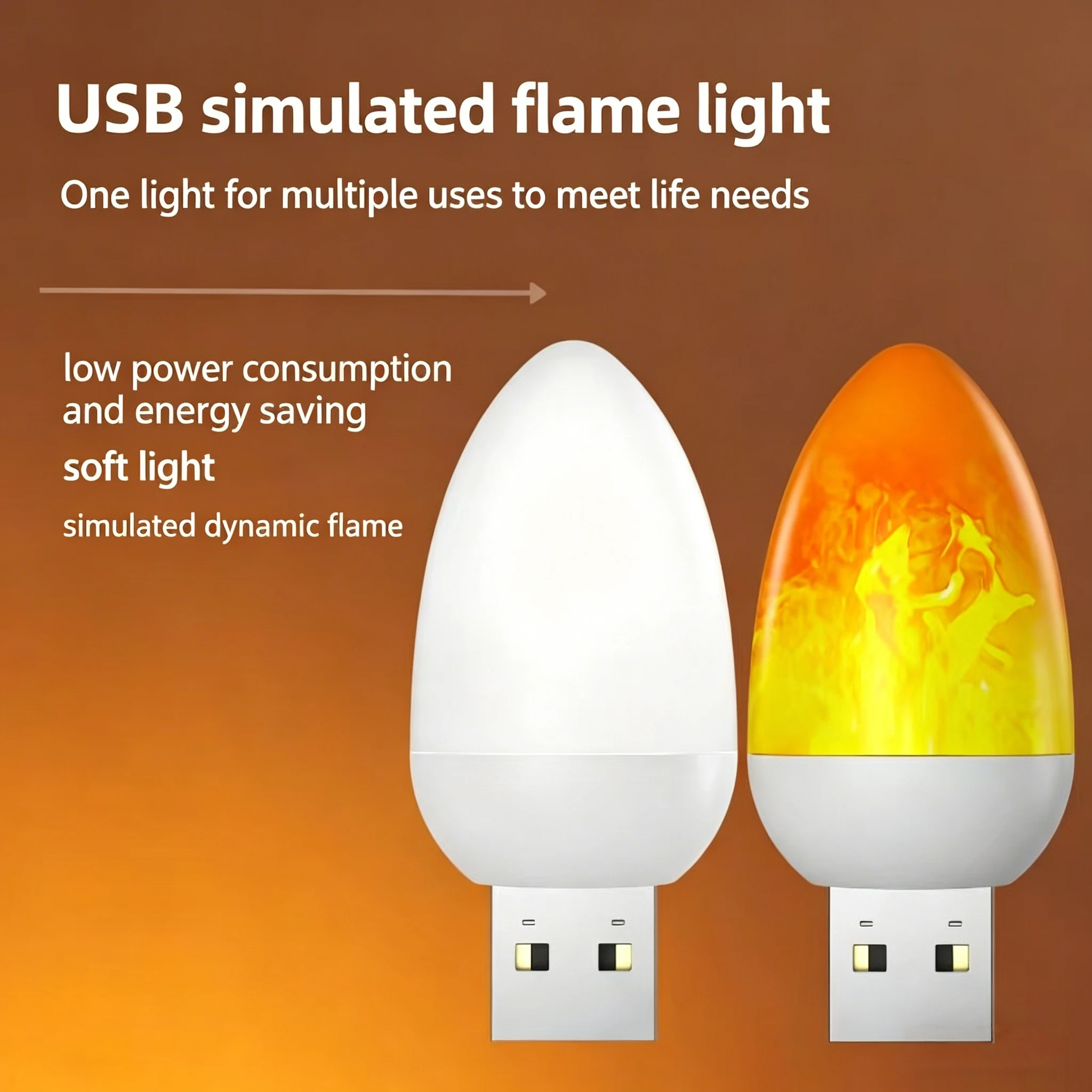 Outdoor Camping Lamp - USB LED Flame Light Mini Dynamic