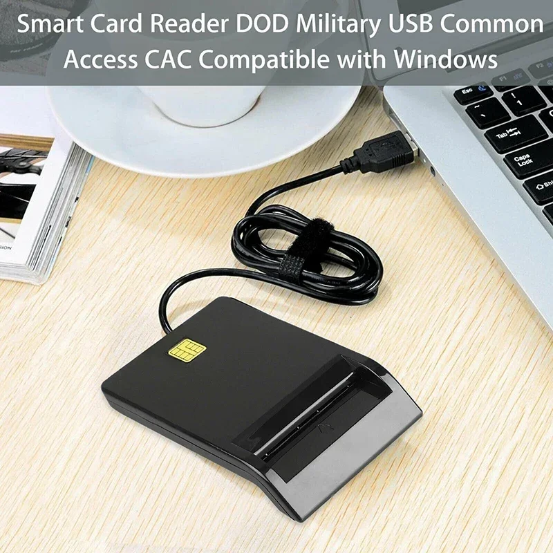 New USB 2.0 Smart ID Card Reader for SD ATM CAC TF Bank Card SIM Card Reader USB-CCID ISO Connector for Windows