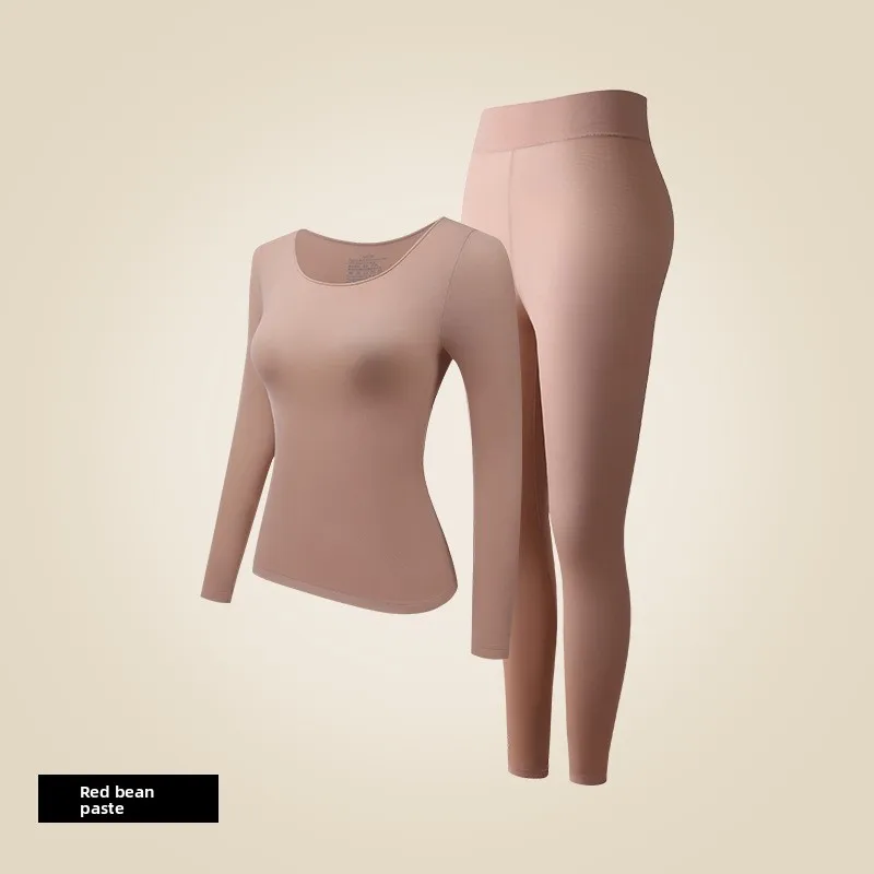 جمال الجلد الملابس الداخلية رقيقة جدا طبقة قاعدة الخريف الشتاء جديد ملابس اخلية حرارية مجموعة النساء سليم صالح قاعدة طبقة أعلى وأسفل #5