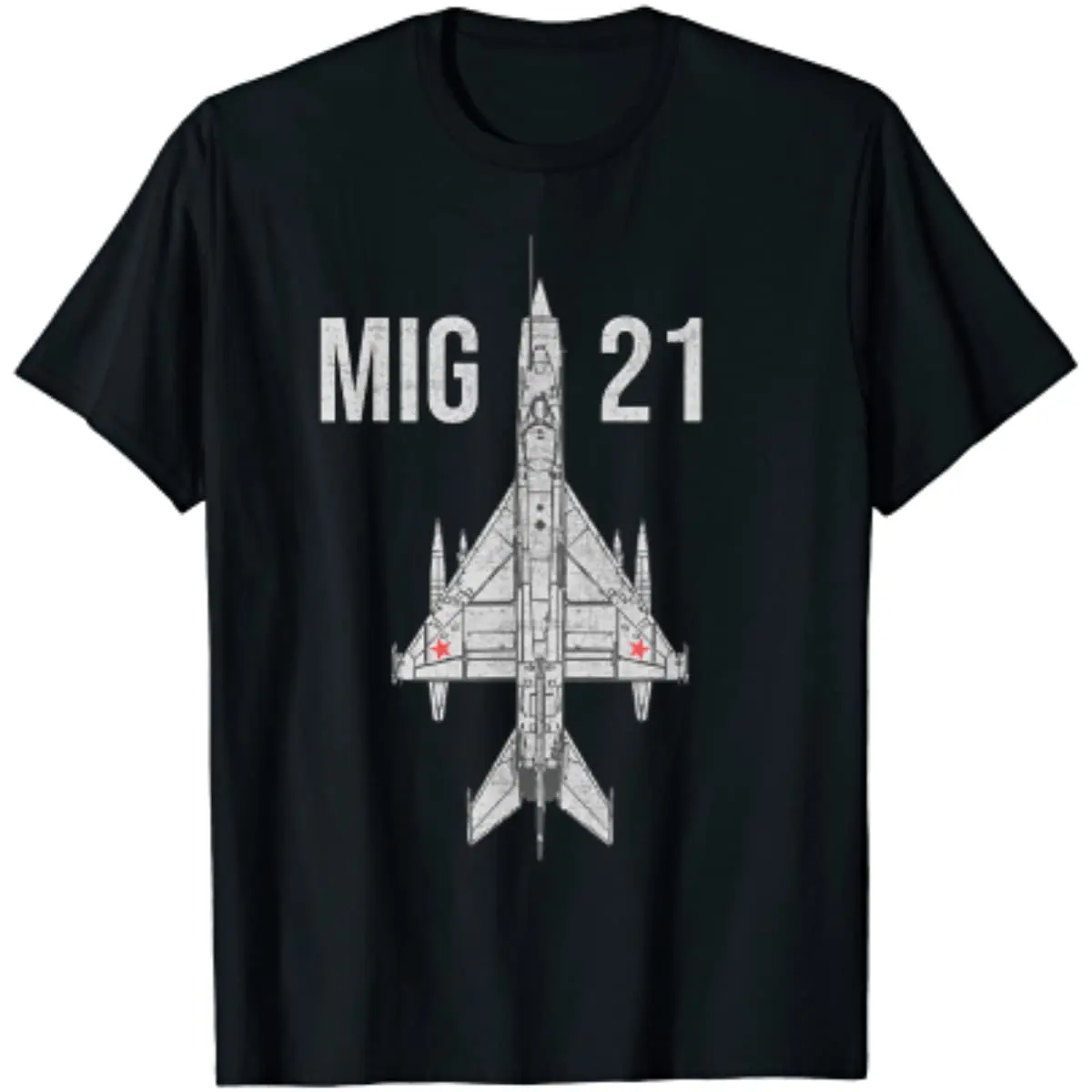 

MIG 21 Fighter Jet Russian Military Aircraft Men T-Shirt Short Sleeve Casual 100% Cotton O-Neck T Shirts