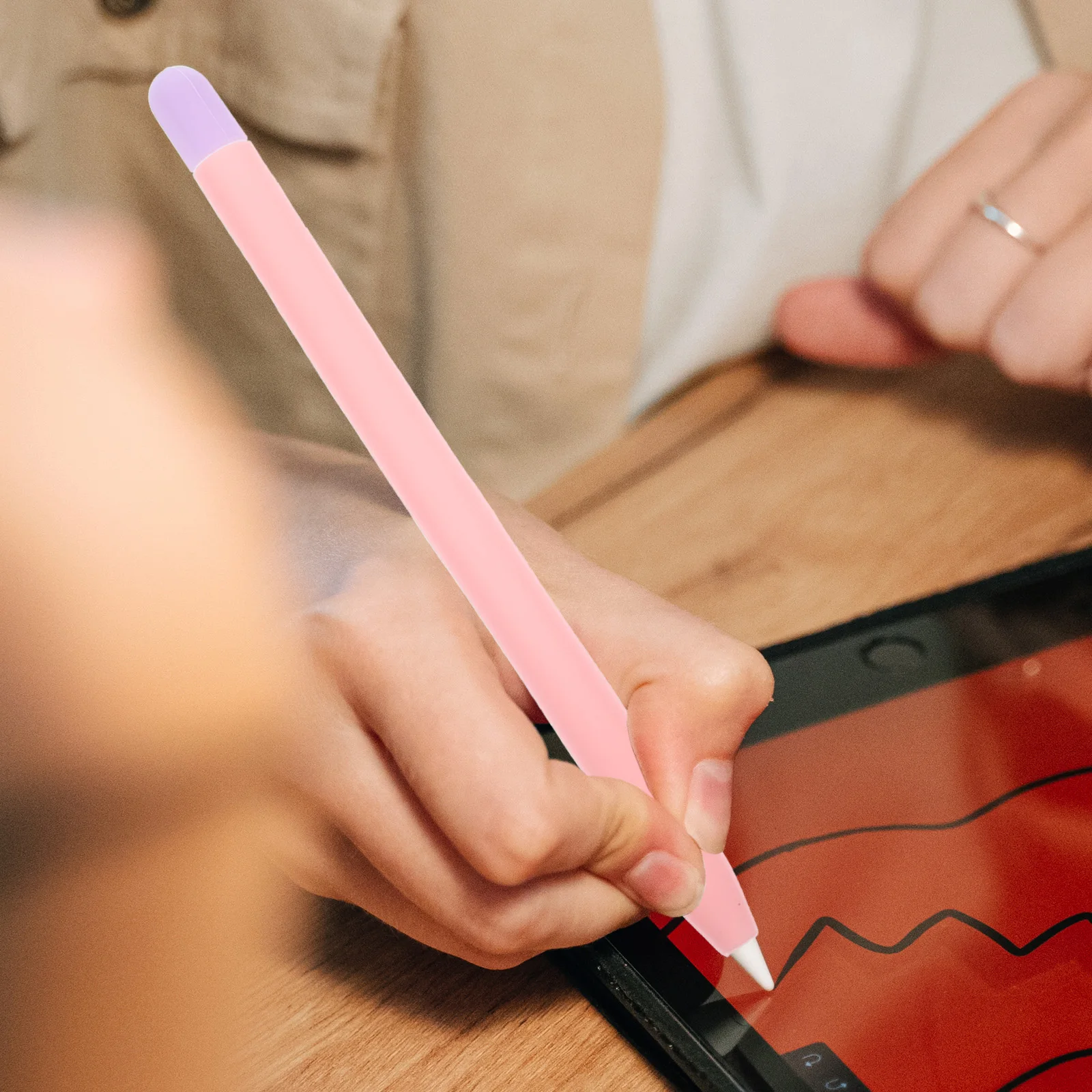 حافظة HOMSFOU Stylus وحامل أقلام للكمبيوتر اللوحي وغطاء للأكمام الرقمية لعيد الميلاد