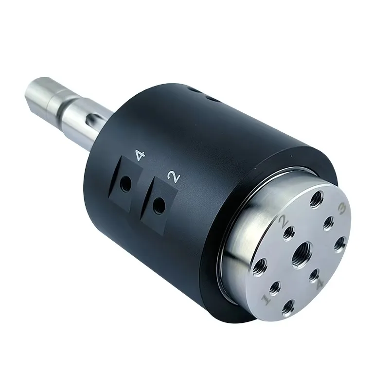 Guren Q5PM5-C0323 5-in-5-out Multi-media Rotary Slip Ring for Air Glue Aluminum Alloy Extended Central Shaft IP51 Protection -30