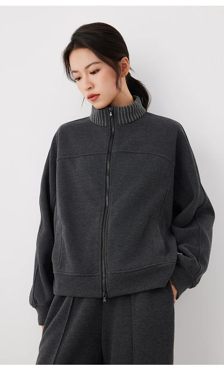 K2615W High Quality Luxury Women's Clothing Acetate Cashmere Coat Turtle Neck Winter Jacket