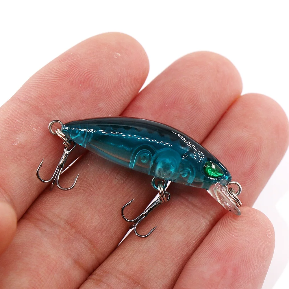 Fishing Lure Slow Mini Sinking Minnow 4cm 3g Hard Artificial Bait occhi 3D Crankbait Wobblers attrezzatura da pesca