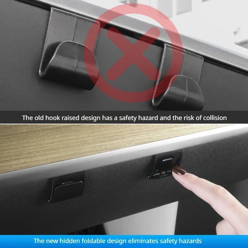 Glove Box Hook for Tesla Model Y/3+ Highland Storage Clip Holder Hang Bag Umbrella Invisible Foldable Glovebox Hook Accessories