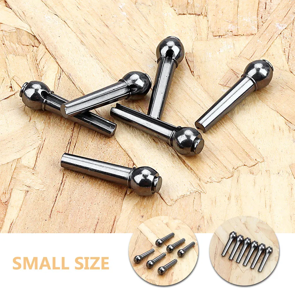 

6pcs Black String Pegs Dots GL12A Metal Parts Acoustic Guitar Bridge Pins Gifts Smooth No Burr Guitar Accessories