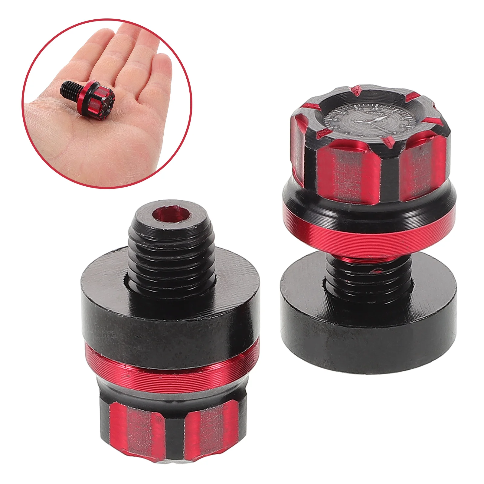 

Motorcycle Mirror Hole Plugs M10 Aluminum Alloy Rear View Mirror Screws With Ring For Atv Bike Motorcycles Universal Fit