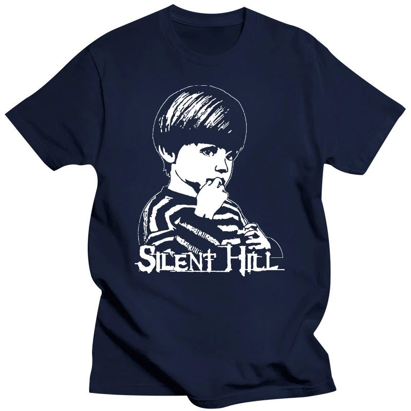 Silent Hill Horror Movie Men T Shirt Streetwear Fashion T Shirts Homme Humour Tee Shirt Black And White T-Shirts Xxxxl