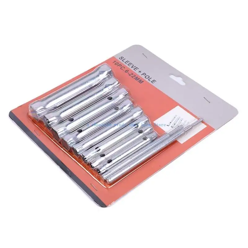

E7CC Essential 10Piece Metric Shower Valves Wrench for Tub and Shower Valves Maintenance Double-Ended Wrench Installing Tub