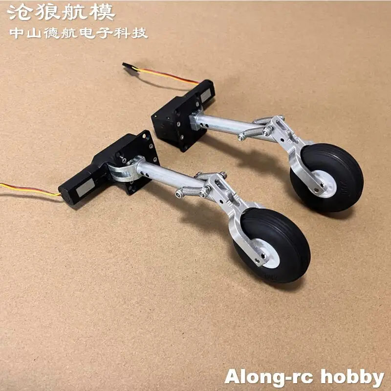 Pièce d'avion RC 133---163mm, train d'atterrissage principal rétractable à Double ressort, roue en PU pour avion 3-5kg, modèles de bricolage