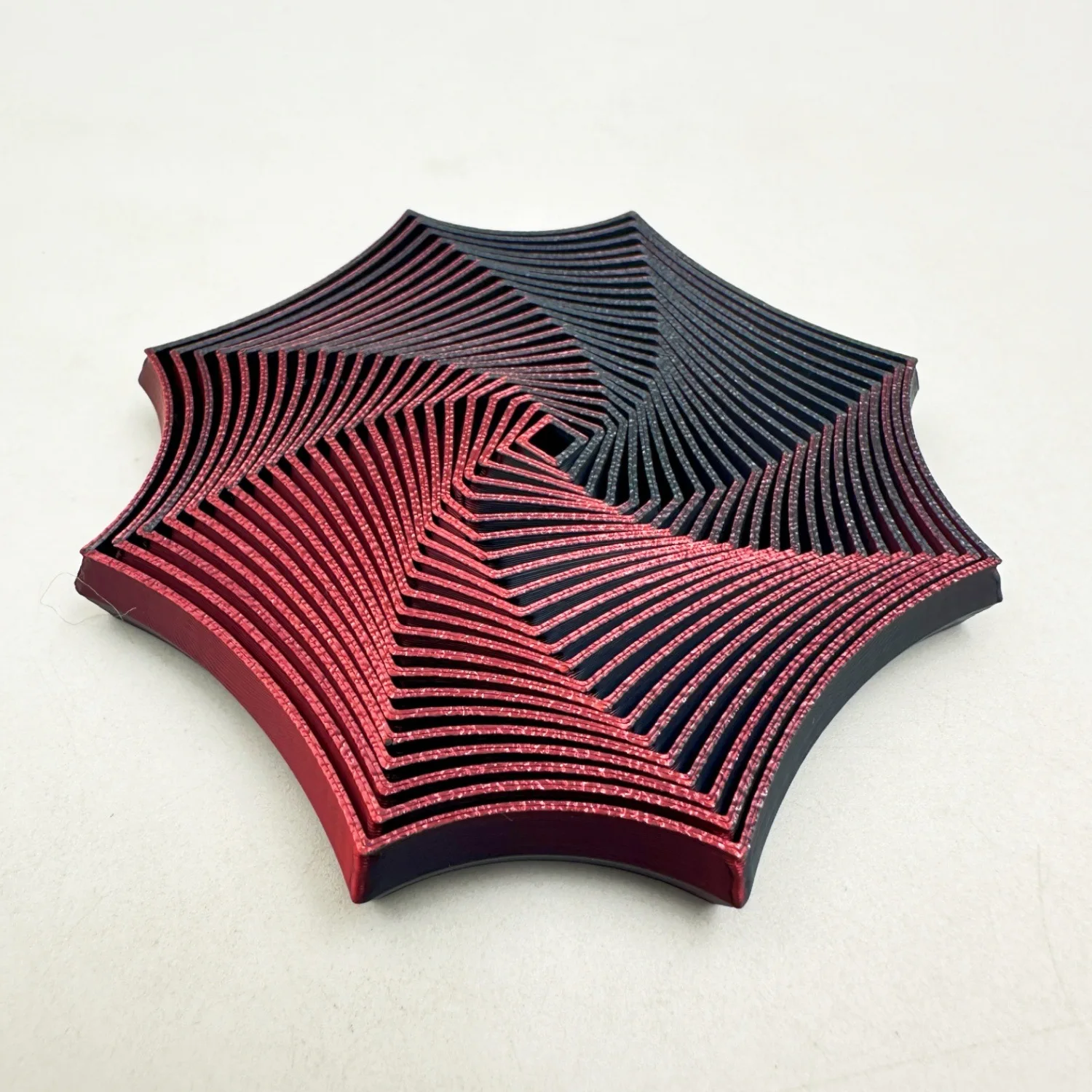 3D Printed Fidget Toy Visual Illusion Octagonal Whirling Spiral Ornaments Stress Relief Desk Toy For Adult Autism Sensory Toys