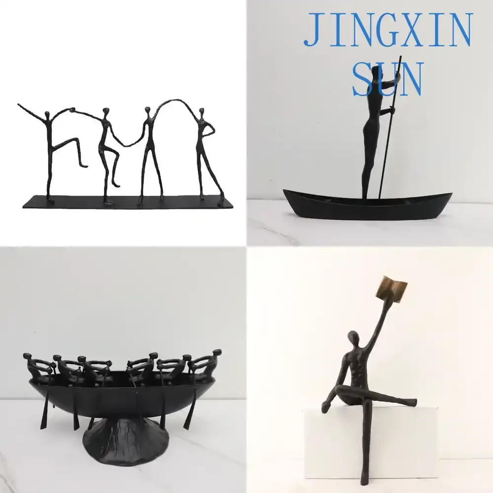 New Chinese Metal Figure for Home Decoration for Model Room Office Bedroom Living Room Desktop Handicraft Ornament for Home