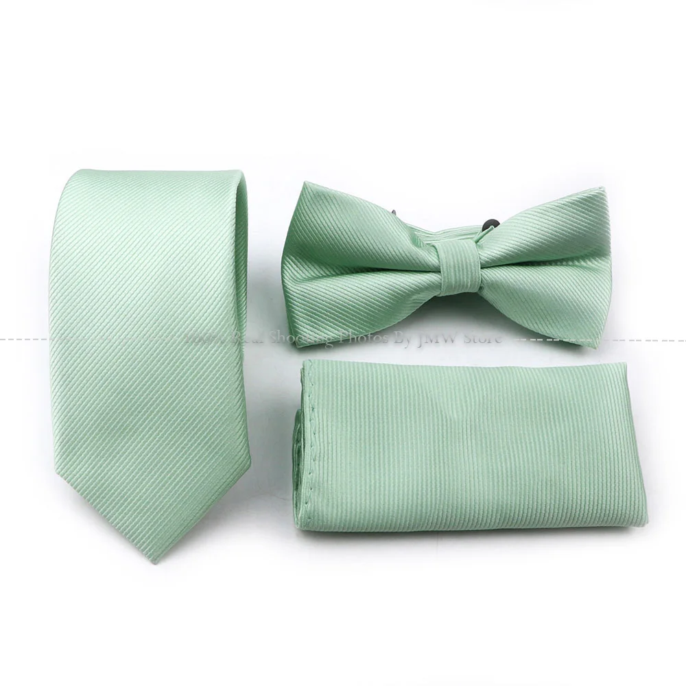 Conjunto de corbata verde salvia, corbata de poliéster, gemelos, broche, traje de novio, corbata de boda, accesorio de camisa, gran oferta