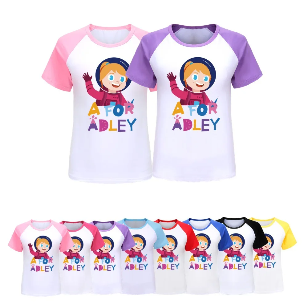 

Kids 3D Cotton Tees A for Adley Short Sleeve O-neck T-shirt Children Clothes Fall Sportswear Boys Girls Pullovers Tops 2023