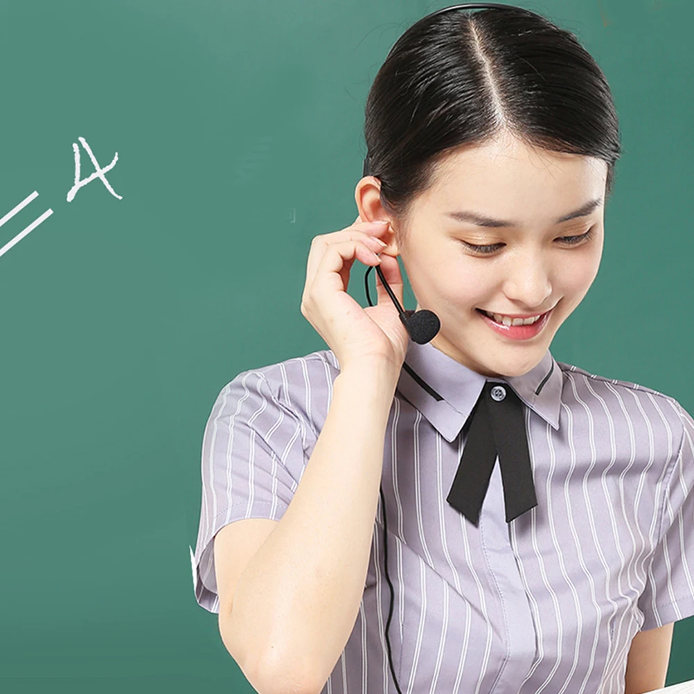 

4pcs Threaded Wire-mouth Microphone Lightweight Portable Headset Clear -way Mic Adjustable Wired Amplifier Speaker