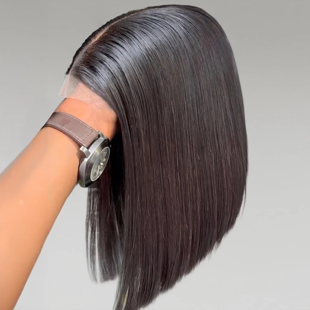 

250 Плотность Необработанные Волосы Вьетнамский Костяной Прямой Боб Парик Бесклеевые 100 Человеческих Волос 13x6 Hd Парик Фронта Шнурка Человеческих Волос Парик Фронта Шнурка