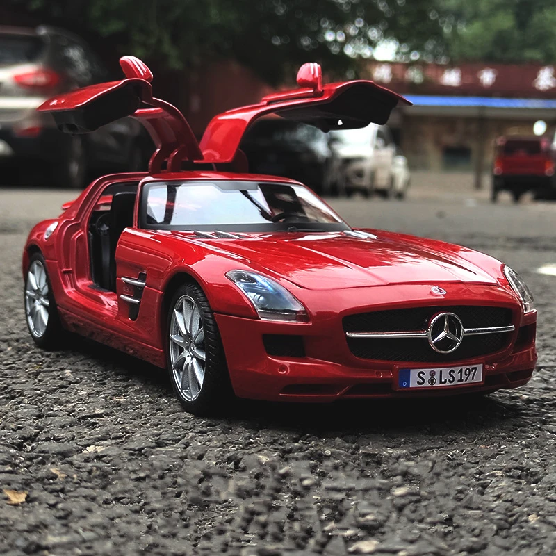 

WELLY 1:24 Mercedes-Benz SLS AMG Alloy Sports Model Diecast Metal Toy Vehicles Car Model Simulation Collection Toy Gift