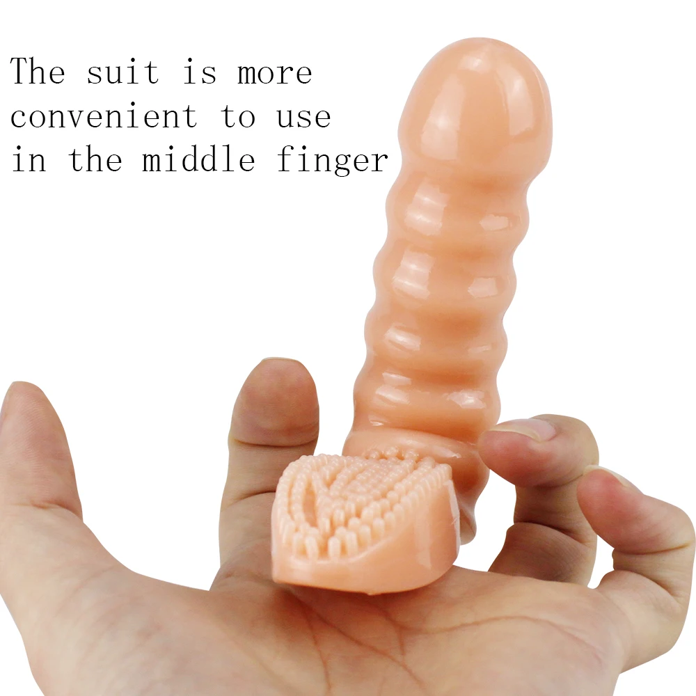 Suitable for women to use silicone finger cover brush honey bean and vaginal orgasm vibration massager