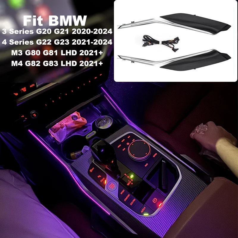 

LED Center Console Saddle Ambient Lighting For BMW 3 Series G20 G22 G80 G82 Interior Mouldings Decorative Strips