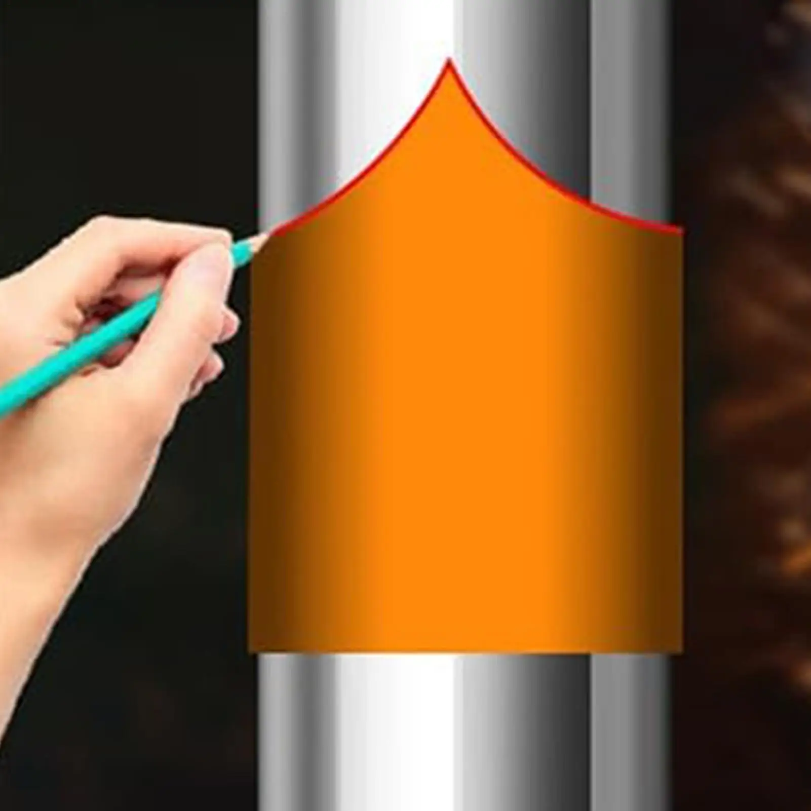 Modello di sella per tubi Maschera di taglio Arco Bordo Contorno Strumento di stencil accurato per la fabbricazione Tubo metallico in PVC Saldatura idraulico HVAC