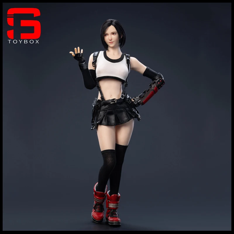

1/6 Scale Tifa Movable Head Sculpt Fighting Costume Set Model Fit 12'' TBL S10D Female Soldier Action Figure Body Dolls