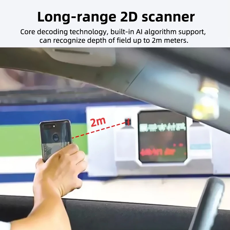 Feste Installation Langstrecken-Hochgeschwindigkeits-Maßballstation Mobiler QR-Code-Zahlungs-Barcode-Leser