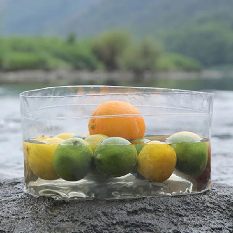 .New Sale.1PC Transparent Folding Basin Portable Collapsible Bucket Large Capacity Water Container For Camping Hiking Outdoor
