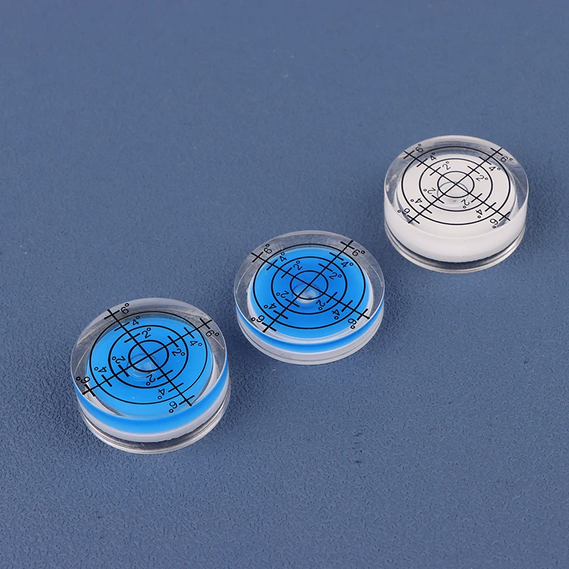 New 2pcs 32mm Spirit-Bubble Level Surface Degree Marking Level Round Measuring Meter Acrylic For Construction Manual Tools Parts