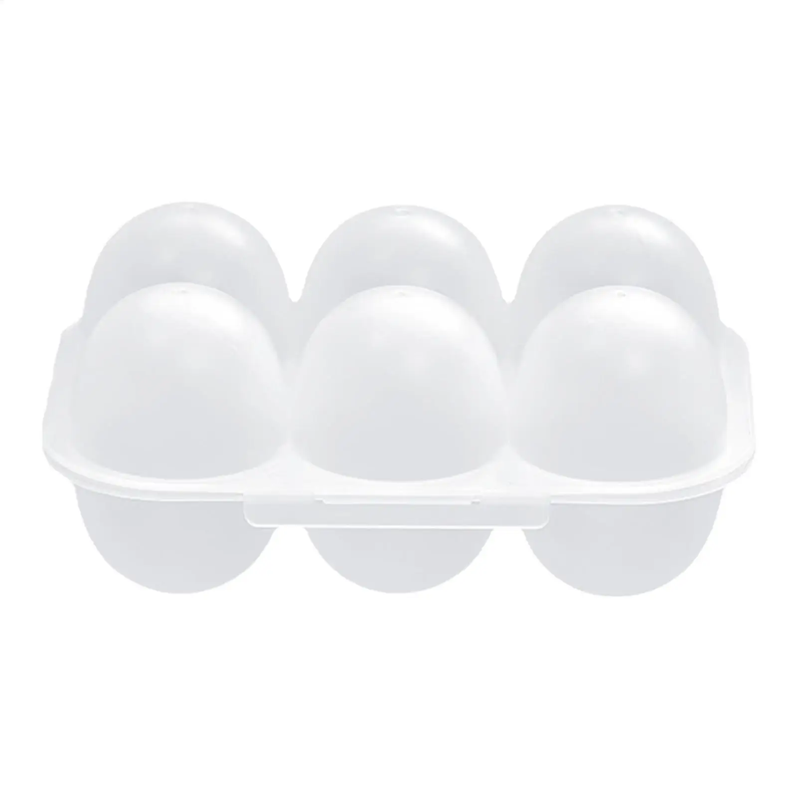 Contenedor para huevos, contenedor de almacenamiento para 6 huevos con mango fijo, caja de plástico para almacenamiento de huevos, fácil de guardar al aire libre, portador de huevos para acampar