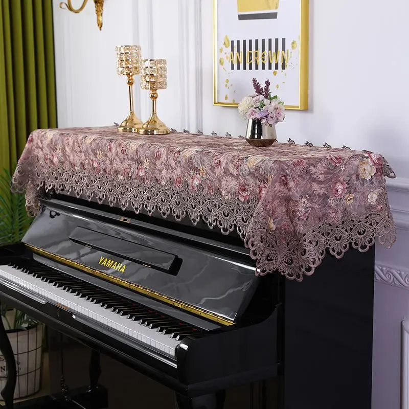 

Piano Covers Floral Embroidery Dust-proof Tablecloth All-purpose Furniture Decorative Cover Electronic Keyboard Protector Modern