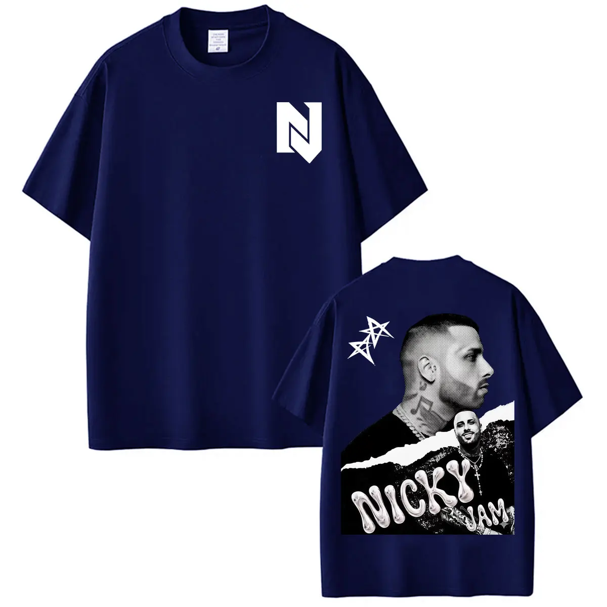 Rapper Nicky Jam Bohemio Album Graphic Tee Shirt Men Women Harajuku Fashion Vintage T-shirt Summer Tops O-Neck Oversized T Shirt