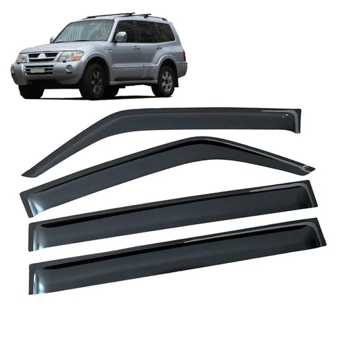 Protectores de lluvia para visera de ventana, Deflector de puerta para Mitsubishi Montero Pajero V73 V75 V93 V97 V60 V80 1999-2006 2007 2008-2021