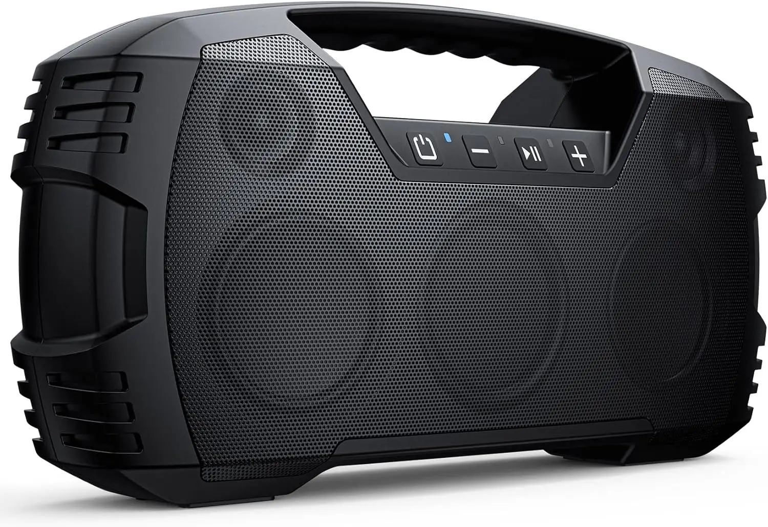 IPX7 Waterproof Floating Bluetooth Speaker, 90W Peak, 32H Playtime, Deep Bass, Portable with Handle, Black